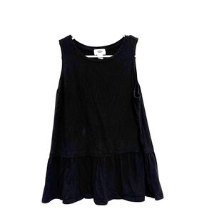 2/$15 Old Navy Black Sleeveless Peplum Tank Top Small